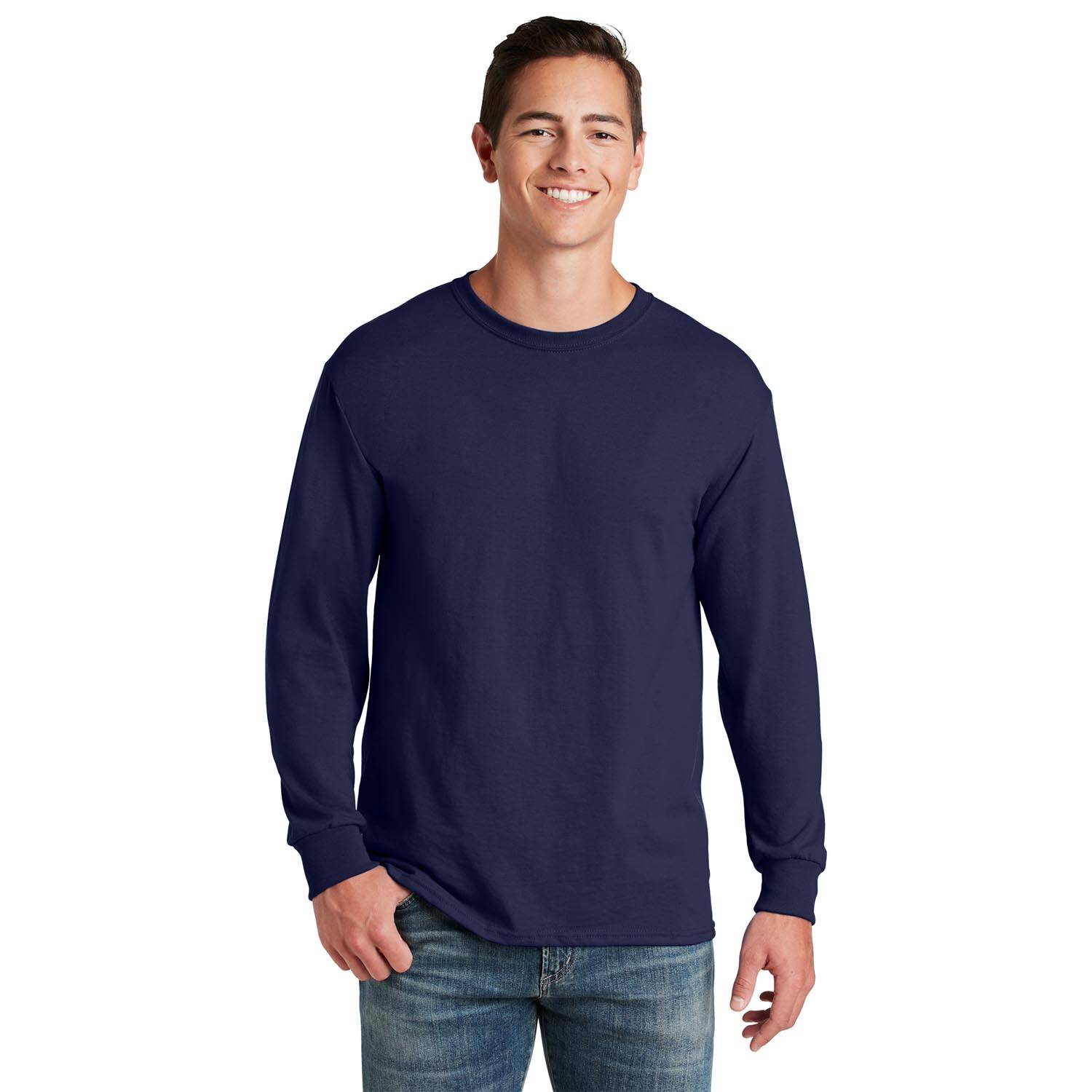 JERZEES 50/50 COTTON/POLYESTER LONG SLEEVE T-SHIRT