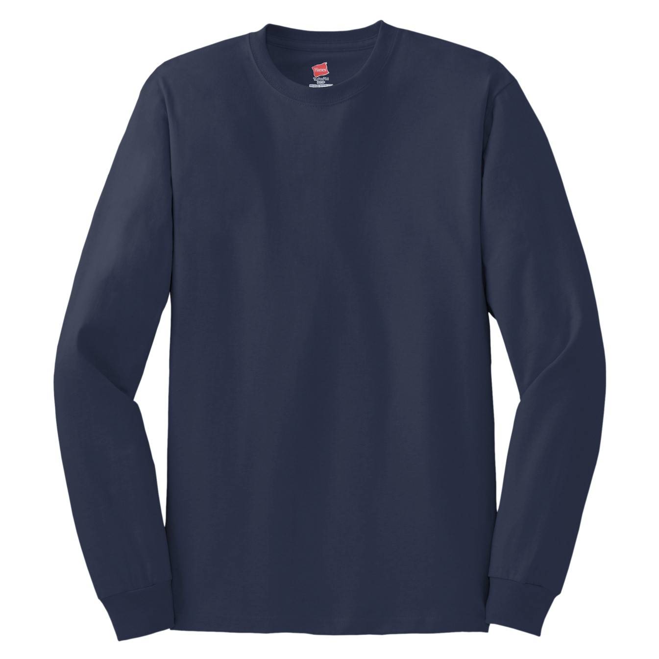 HANES TAGLESS 100% COTTON LONG SLEEVE T-SHIRT
