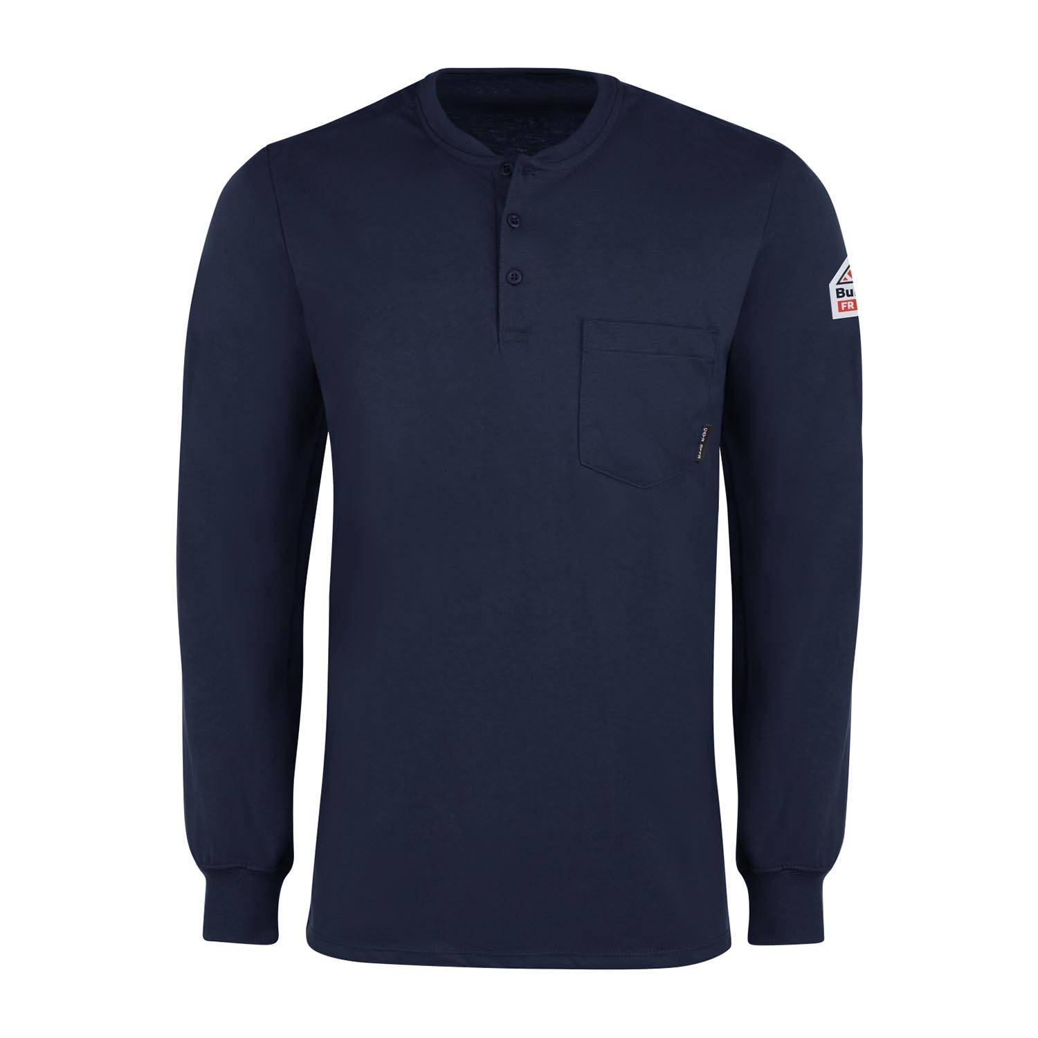 BULWARK MEN'S LIGHTWEIGHT FLAME RESISTANT HENLEY LONG SLEEVE