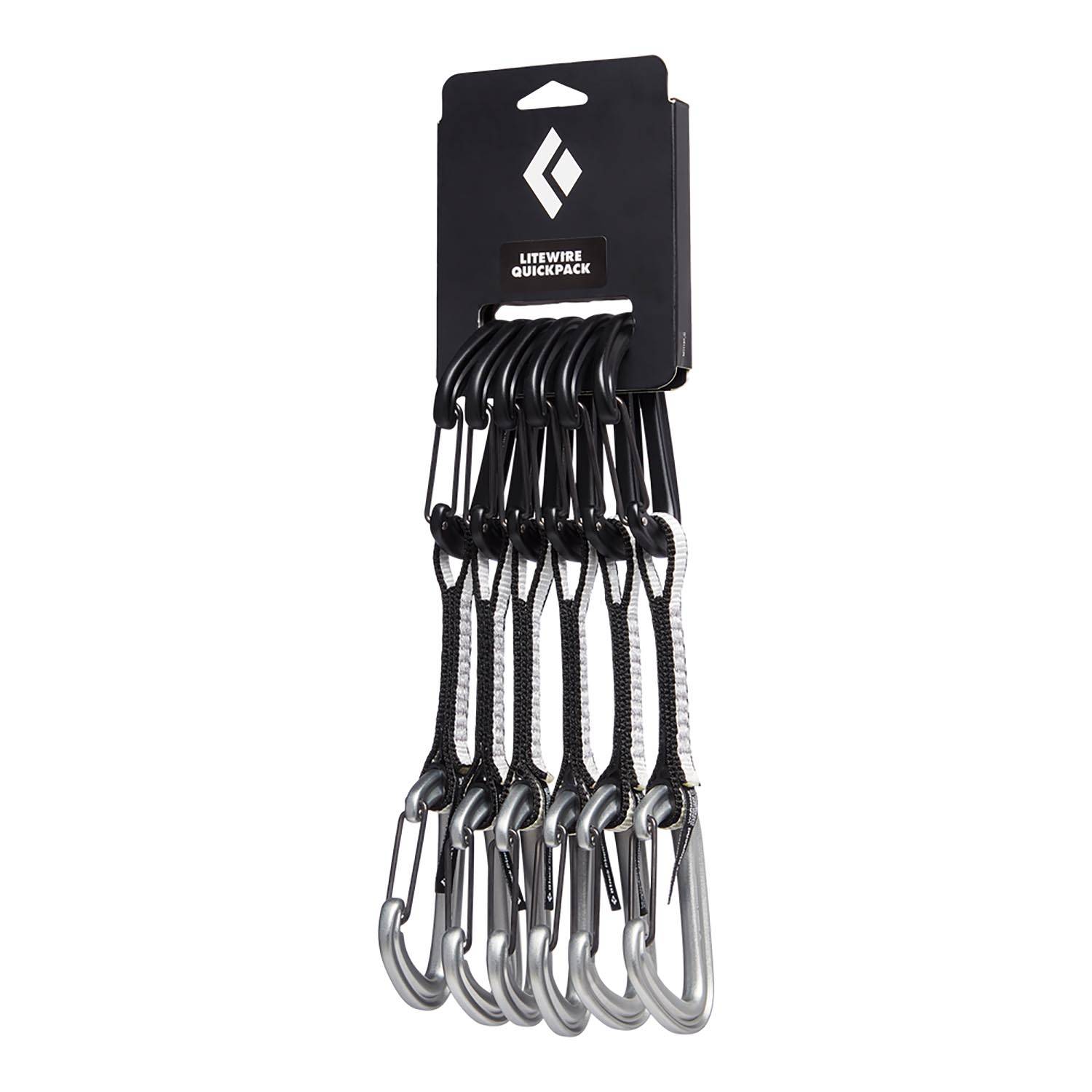 Black Diamond 12cm LiteWire Quickdraw Carabiners, 6 Pack