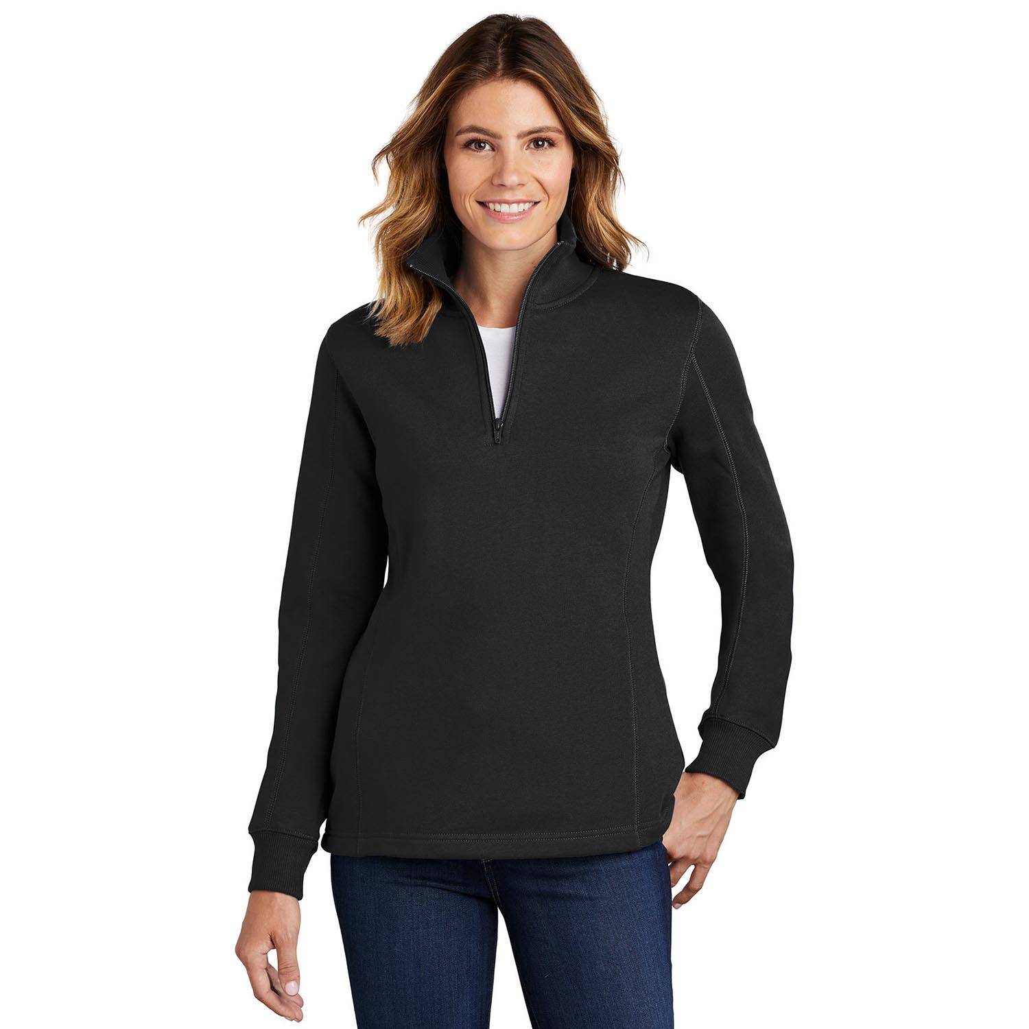 SPORT-TEK WOMEN'S 1/4 ZIP SWEATSHIRT