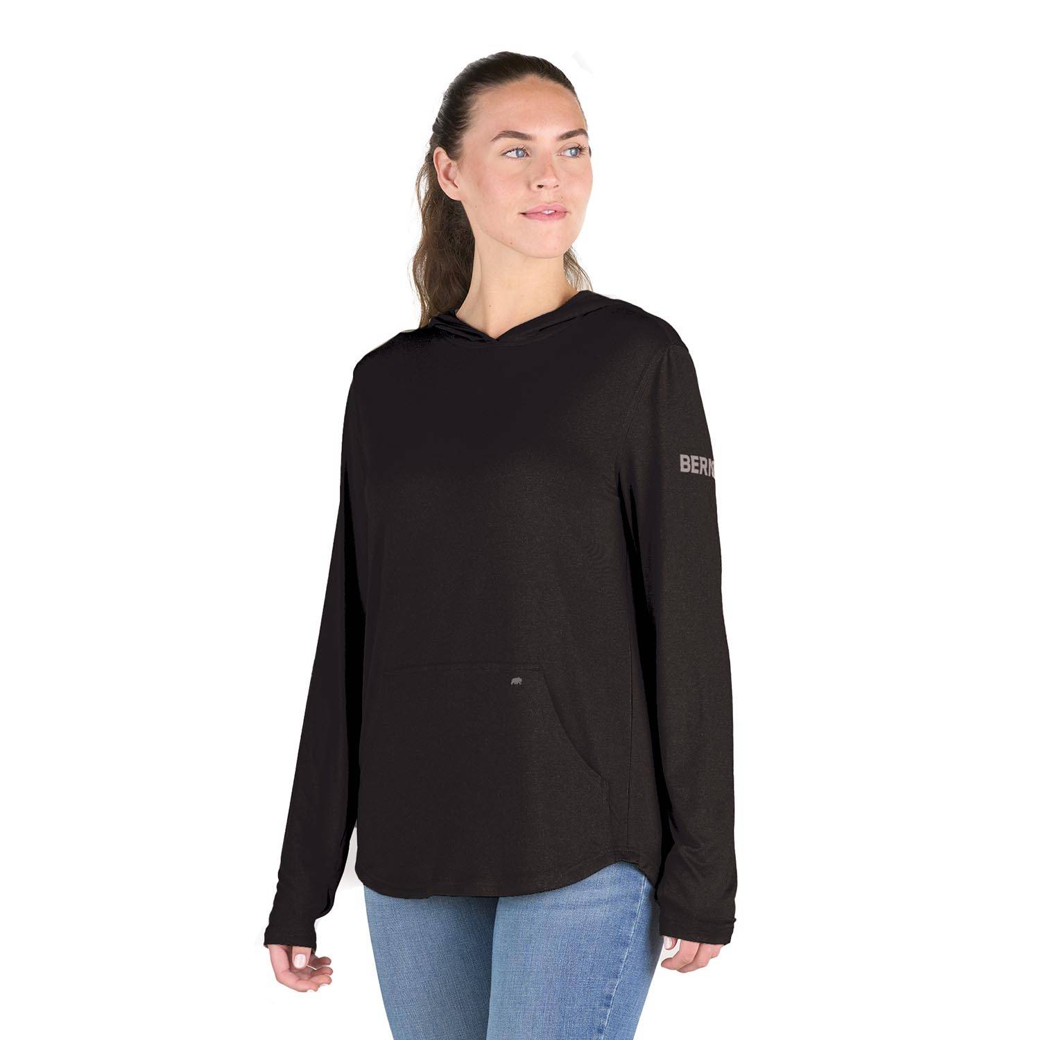 BERNE WOMEN'S LONG SLEEVE HOODED UPF SUN SHIRT