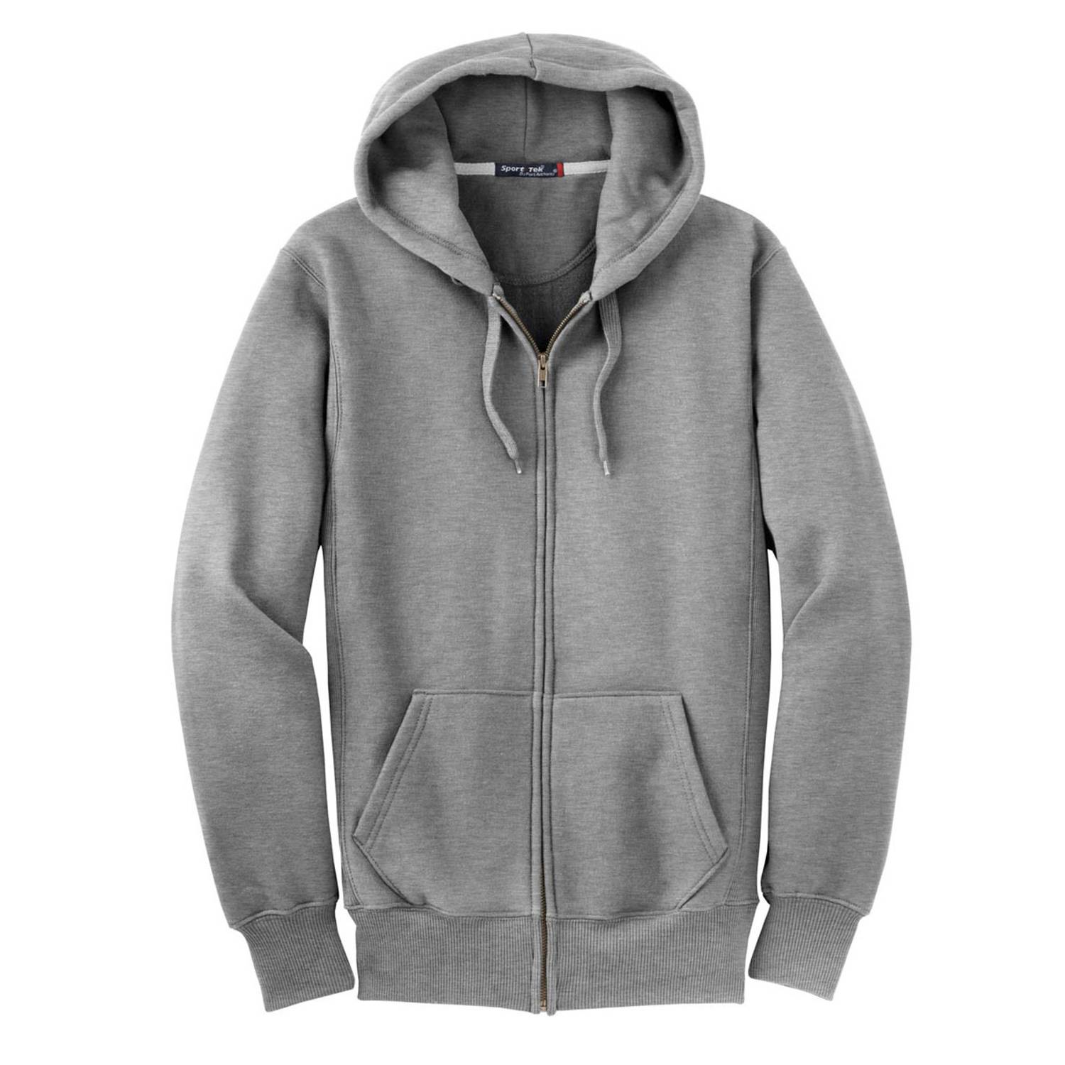 SPORT TEK MENS SUPERWEIGHT FULL ZIP HOODED SWEATSHIRT