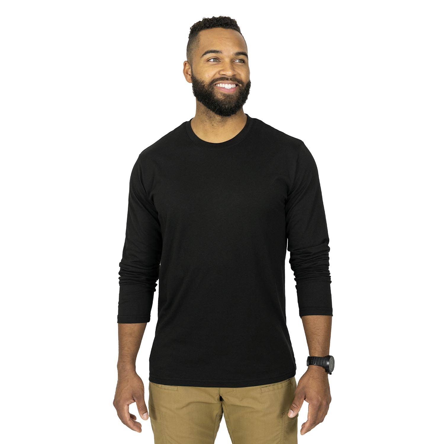 MISSION MADE MEN'S LONG SLEEVE CREW NECK T-SHIRT, 2 PACK