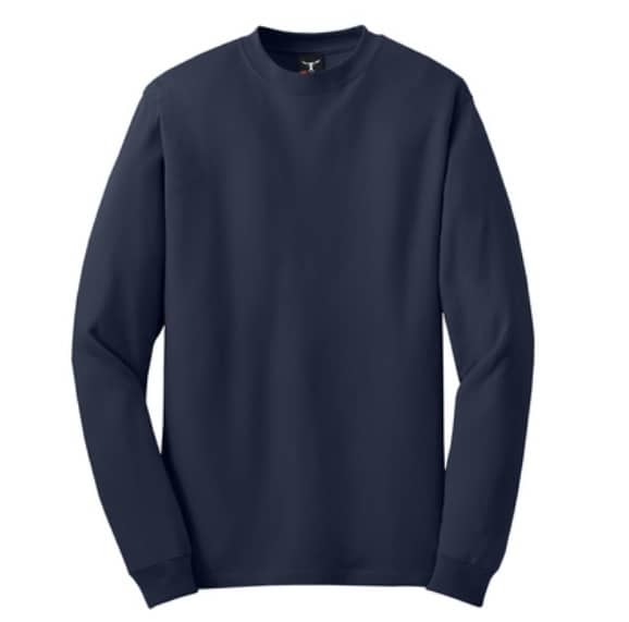 HANES LONG SLEEVE BEEFY T SHIRT