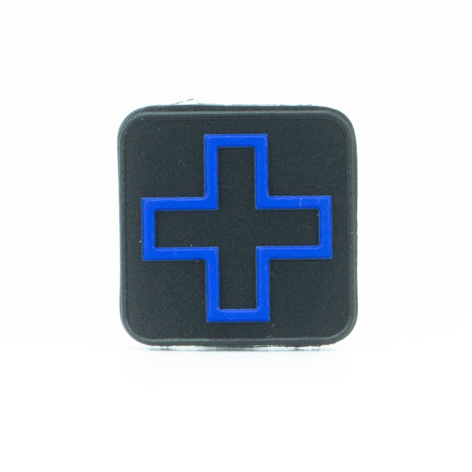 ELEVEN 10 1" BLACK WITH BLUE CROSS PVC PATCH