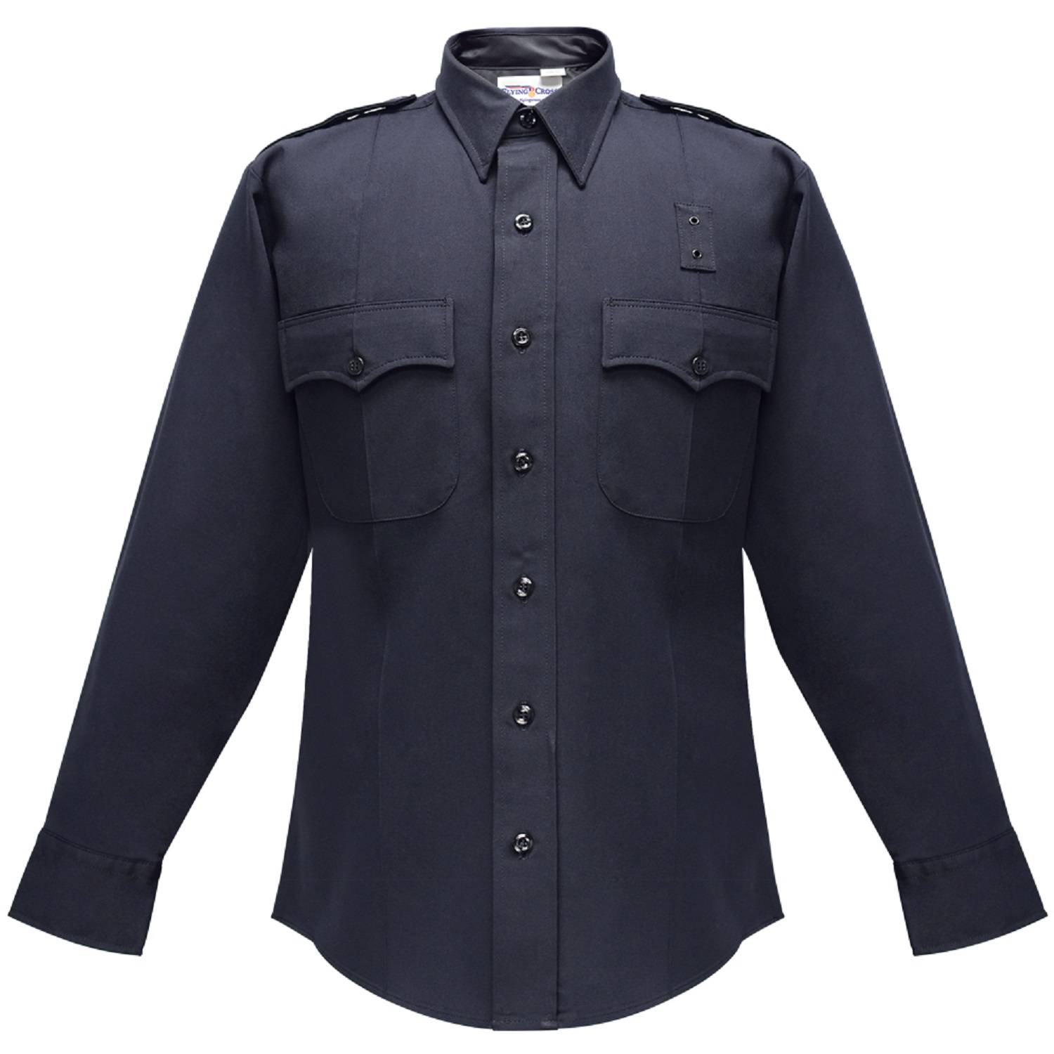 Flying Cross Men's Long Sleeve Poly Rayon LYCRA Uniform Shir