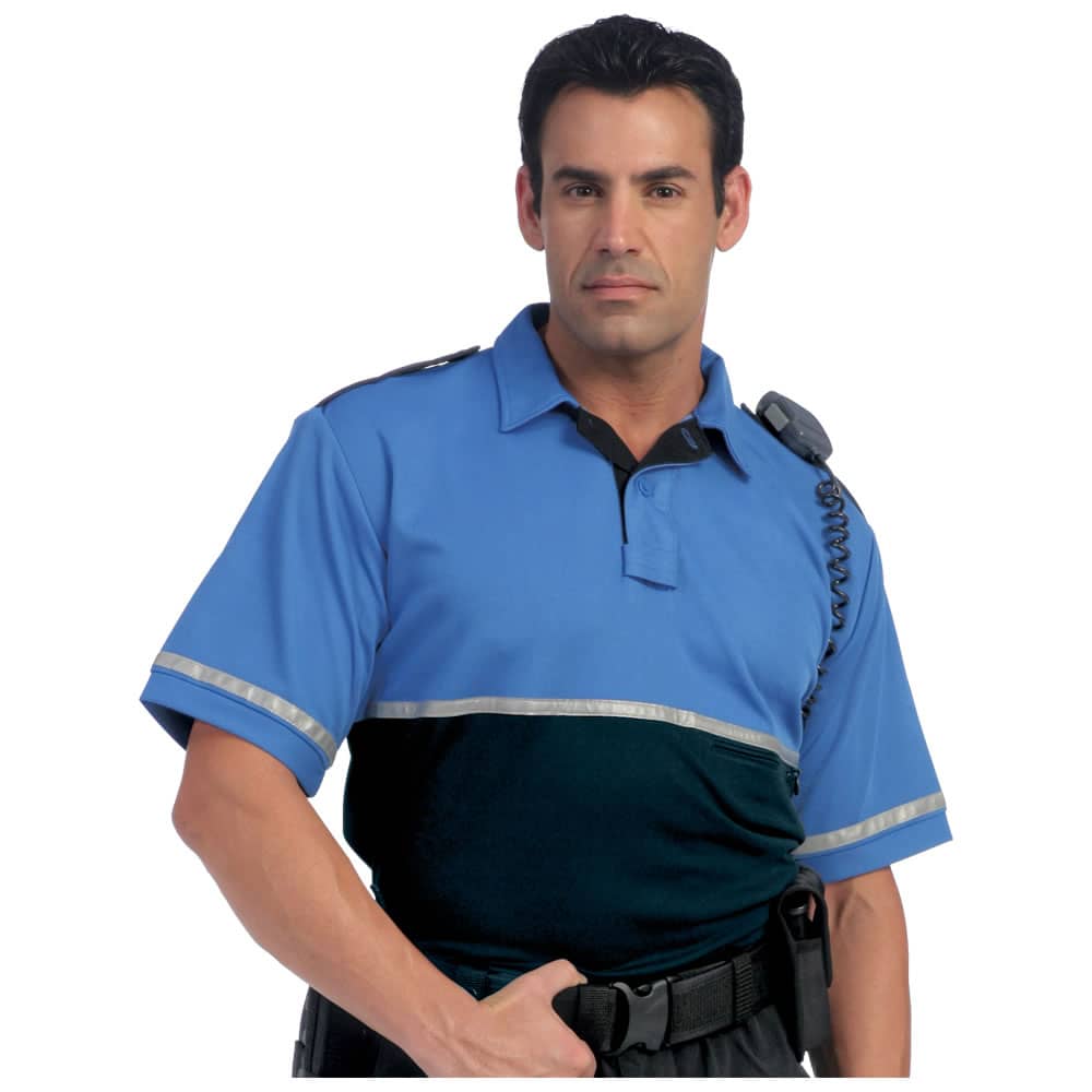 United Uniform Two-Tone Bike Polo Royal/Navy