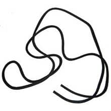 LawPro Black Leather Nightstick Thong (1/8" x 45")